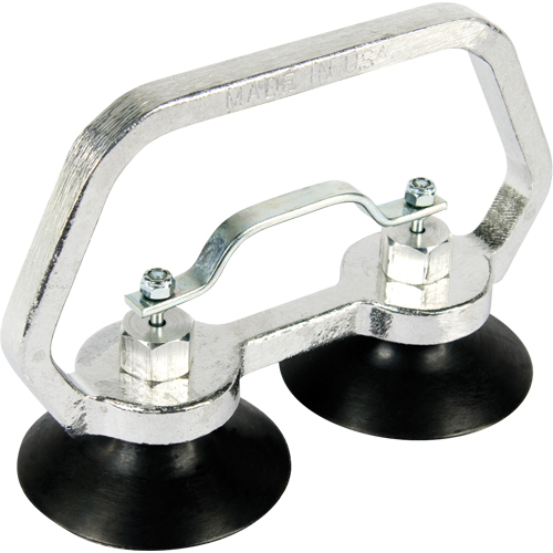 Vacuum Cups - Heavy-Duty Double Cup, 30 lbs. Capacity, 3", Pull-bar, 7" Handle Length Mukwa Safety Services