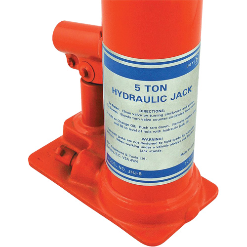 JHJ-5 Crics &agrave; bouteille pour usage tr&egrave;s intensif, 5 tonne(s), 15-3/8" Hauteur &eacute;lev&eacute;e Mukwa Safety Services