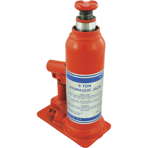 JHJ-5 Crics &agrave; bouteille pour usage tr&egrave;s intensif, 5 tonne(s), 15-3/8" Hauteur &eacute;lev&eacute;e Mukwa Safety Services