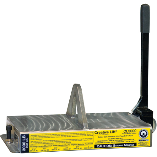 Aimants Creative Lift, Capacit&eacute; de retenue 3000 lb (1,5 tonne), 19-1/4" lo x 10-1/2" la x 7" h Mukwa Safety Services