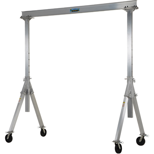Adjustable Aluminum Gantry Crane, 12' L, 2000 lbs. (1 tons) Capacity Mukwa Safety Services