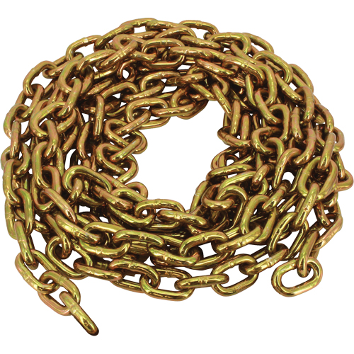 Grade 70 Imported Transport Chain, Carbon Steel, 5/16" x 275' (83.8 m) L, Grade 70, 4700 lbs. (2.35 tons) Load Capacity Mukwa Safety Services