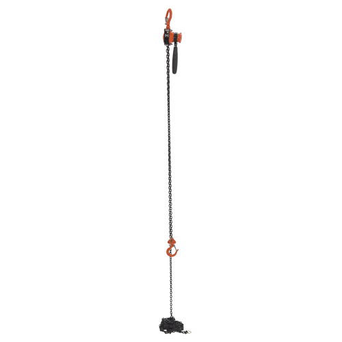 Mini Lever Hoist, 15' Lift, 500 lbs. (0.25 tons) Capacity, Steel Chain Mukwa Safety Services