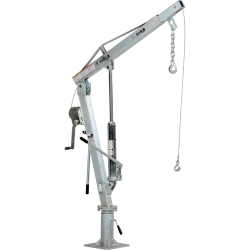 Winch Operated Truck Jib Crane, 500 lbs. (0.25 tons) Capacity, 99" Max. Clearance Mukwa Safety Services