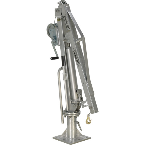 Winch Operated Truck Jib Crane, 1000 lbs. (0.5 tons) Capacity, 97" Max. Clearance Mukwa Safety Services