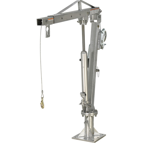 Winch Operated Truck Jib Crane, 1000 lbs. (0.5 tons) Capacity, 97" Max. Clearance Mukwa Safety Services