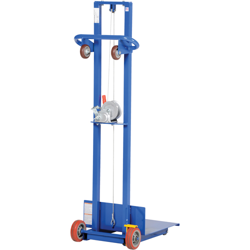 Platform Lift Stacker, Hand Winch Operated, 400 lbs. Capacity, 58" Max Lift Mukwa Safety Services