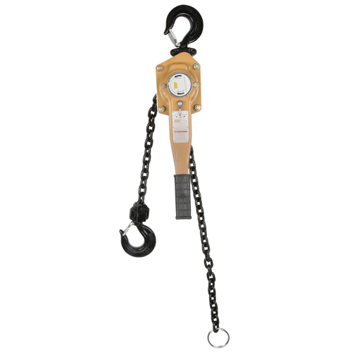 Heavy Duty Gold Series Lever Chain Hoist, 10' Lift, 12000 lbs. (6 tons) Capacity, Alloy Steel Chain Mukwa Safety Services