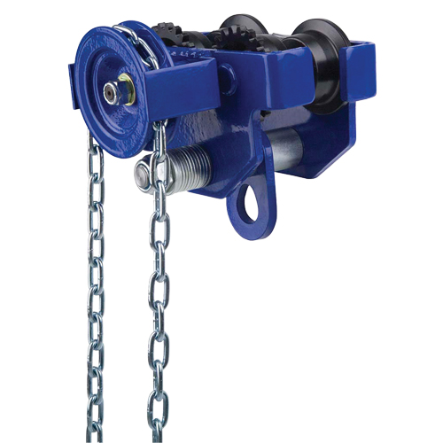 Geared Trolley, 2000 lbs. (1 tons) Capacity, 2-13/32" - 5" Mukwa Safety Services