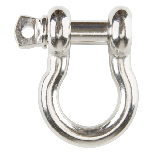 Screw Pin Anchor Shackle, 3/16", Screw Pin, Stainless Steel Mukwa Safety Services