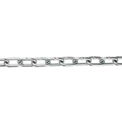 Straight Link Chain, Low Carbon Steel, 5/16" x 90' (27.4 m) L, Grade 30, 1900 lbs. (0.95 tons) Load Capacity Mukwa Safety Services