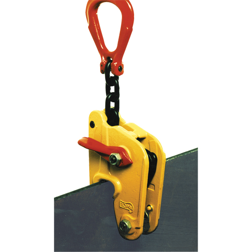Pince &agrave; t&ocirc;le multipositions de prise automatique Topal NK5-100-150, 16500 lb (8,25 tonnes), Ouverture de la m&acirc;choire de 4" - 5-5/8" Mukwa Safety Services