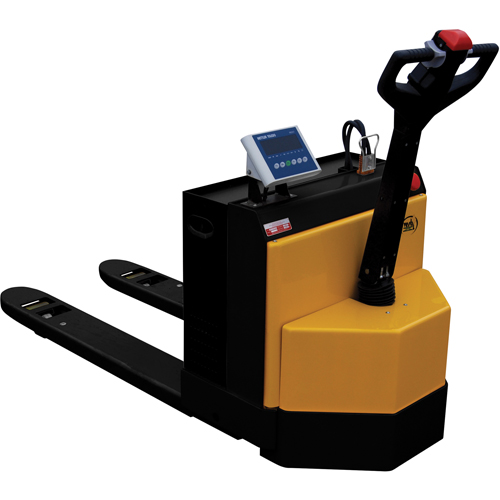 Fully Powered Electric Pallet Truck With  Scale, 4500 lbs. Cap., 48" L x 30.25" W Mukwa Safety Services