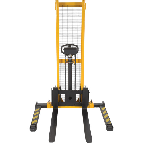 Manual Hydraulic Stacker, Hand Pump Operated, 2000 lbs. Capacity, 63" Max Lift Mukwa Safety Services
