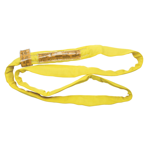 Polyester Round Sling, Yellow, 2-1/2" W x 3' L, 9000 lbs. Vertical Load Mukwa Safety Services