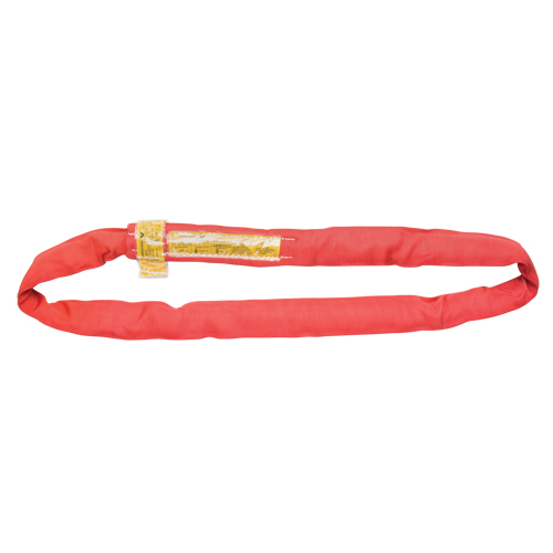 Polyester Round Sling, Red, 3" W x 3' L, 14000 lbs. Vertical Load Mukwa Safety Services