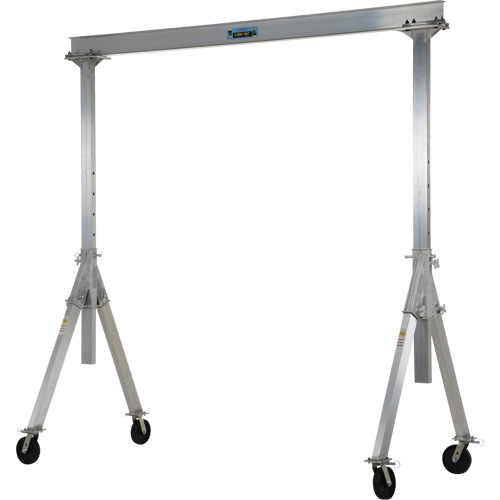 Adjustable Aluminum Gantry Crane, 8' L, 2000 lbs. (1 tons) Capacity Mukwa Safety Services