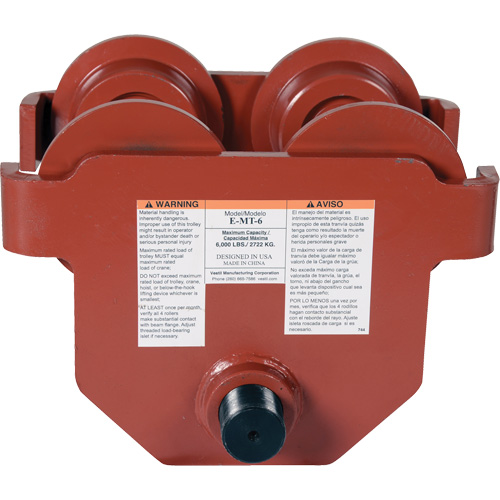 Low Profile Manual Trolley, 6000 lbs. (3 tons) Mukwa Safety Services
