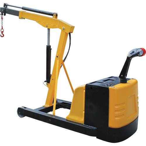 Electric Powered Floor Crane, 8.8' Lift, 1500 lbs. (0.75 tons), 44-1/4" Arm, 62-1/4" H Mukwa Safety Services