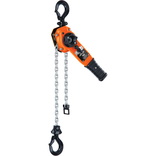 Series 653-A Ratchet Lever Hoist, 10' Lift, 1500 lbs. (0.75 tons) Capacity, Steel Chain Mukwa Safety Services