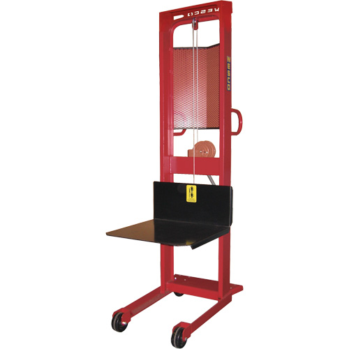 Gerbeur &agrave; treuil, M&eacute;canisme Treuil manuel, Capacit&eacute; de 1000 lb, Levage max de 70" Mukwa Safety Services