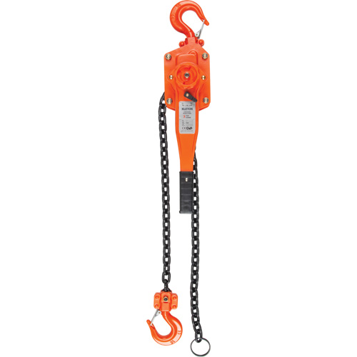 Lever Hoist, 5' Lift, 6000 lbs. (3 tons) Capacity, Alloy Steel Chain Mukwa Safety Services