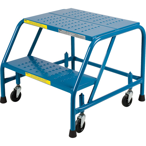 CSA-Certified Rolling Step Ladder, 2 Steps, 22" Step Width, 19" Platform Height, Steel Mukwa Safety Services