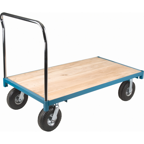 Heavy-Duty Platform Truck, 60" L x 30" W, 1200 lbs. Capacity, Pneumatic Casters Mukwa Safety Services