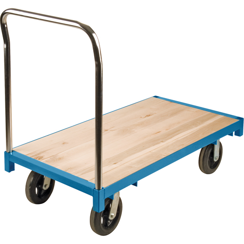 Heavy-Duty Platform Truck, 48" L x 24" W, 2000 lbs. Capacity, Rubber Casters Mukwa Safety Services