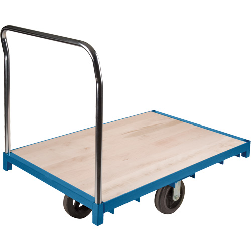 Heavy-Duty Platform Truck, 48" L x 24" W, 2000 lbs. Capacity, Rubber Casters Mukwa Safety Services