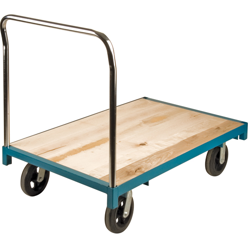 Heavy-Duty Platform Truck, 48" L x 30" W, 2000 lbs. Capacity, Rubber Casters Mukwa Safety Services