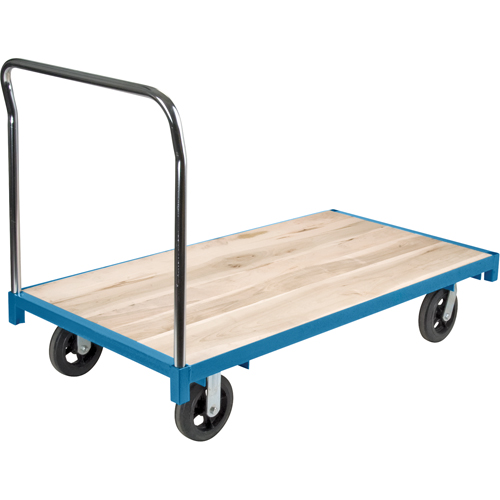 Heavy-Duty Platform Truck, 60" L x 30" W, 2000 lbs. Capacity, Rubber Casters Mukwa Safety Services