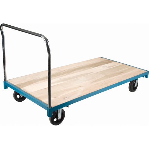 Heavy-Duty Platform Truck, 96" L x 48" W, 2000 lbs. Capacity, Rubber Casters Mukwa Safety Services
