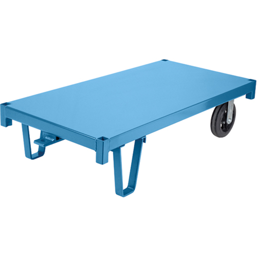 Specialized Platform Decks - Semi Live Skids, 48" L x 24" W, 2000 lbs. Capacity, Rubber Casters Mukwa Safety Services