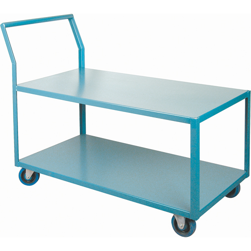 Heavy-Duty Low Profile Shop Carts, 2 Tiers, 24" W x 48" D x 40" H, 1200 lbs. Cap. Mukwa Safety Services
