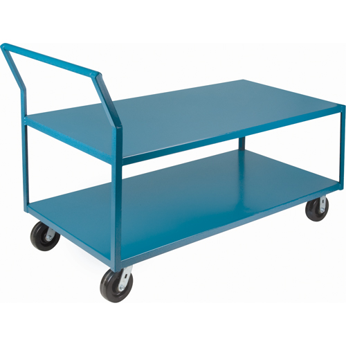 Heavy-Duty Low Profile Shop Carts, 2 Tiers, 30" W x 48" D x 41" H, 2400 lbs. Cap. Mukwa Safety Services