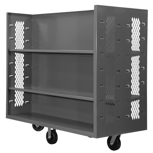 Wire Shelf Cart, Steel, 30" x 54" x 60", 1500 lbs. Capacity Mukwa Safety Services