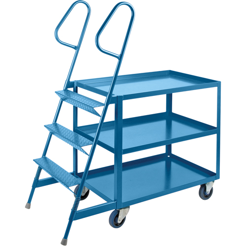 Chariots &agrave; cueillette, Acier, 24" la x 52" p, 3 tablettes, Capacit&eacute; 1200 lb Mukwa Safety Services