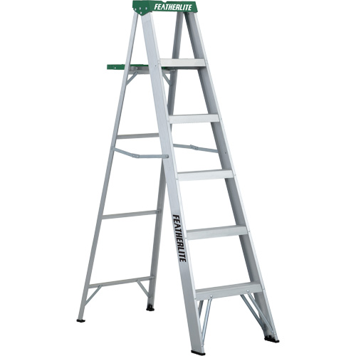 Commercial Duty Stepladders (2400 Series), 7', Aluminum, 225 lbs. Capacity, Type 2 Mukwa Safety Services