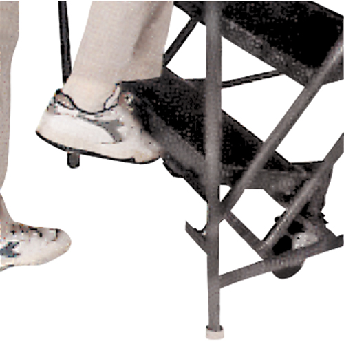 Slope Rolling Ladder, 9 Steps, Anti-Skid, 50° Incline, 90" High Mukwa Safety Services