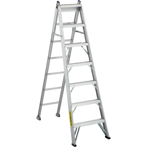 Escabeaux industriels Multi-Way de s&eacute;rie 2700, 7', Aluminium, Capacit&eacute; de 250 lb, ANSI 1, CSA 1 Mukwa Safety Services