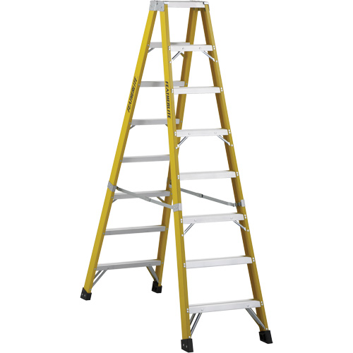 6600 Series Industrial Heavy-Duty 2-Way Stepladders, Fibreglass, 300 lbs. Capacity, 8' Mukwa Safety Services