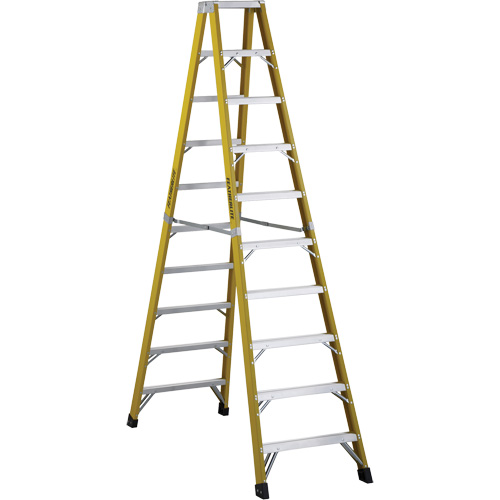 6600 Series Industrial Heavy-Duty 2-Way Stepladders, Fibreglass, 300 lbs. Capacity, 10' Mukwa Safety Services