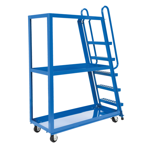 Chariot &agrave; cueillette, Acier, 21-7/8" la x 56-1/8" p, 3 tablettes, Capacit&eacute; 1000 lb Mukwa Safety Services