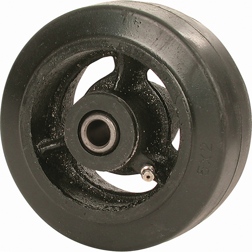 Mold-on Rubber Wheel, 8" (203 mm) Dia. x 2-1/2" (63.5 mm) W, 850 lbs. (385 kg.) Capacity Mukwa Safety Services
