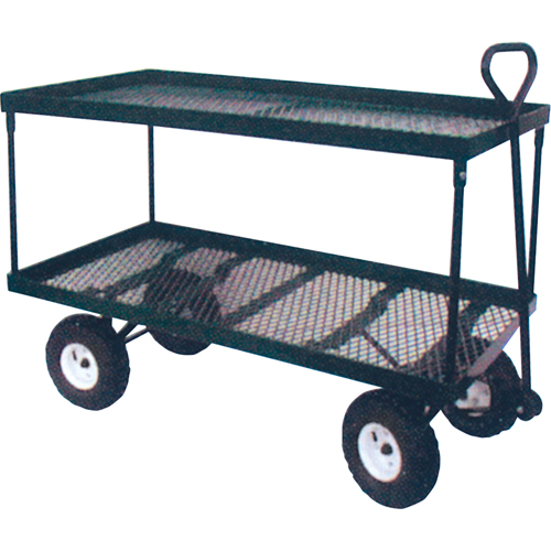 Chariot double plateforme m&eacute;tal, 24" la x 48" la x Capacit&eacute; 600 lb Mukwa Safety Services