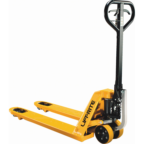 Power-Start Technology Pallet Trucks, Steel, 48" L x 27" W, 5000 lbs. Capacity Mukwa Safety Services
