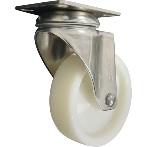 Roulette, Pivotant, 4" (101,6 mm), Nylon, 200 lb (91 kg) Mukwa Safety Services
