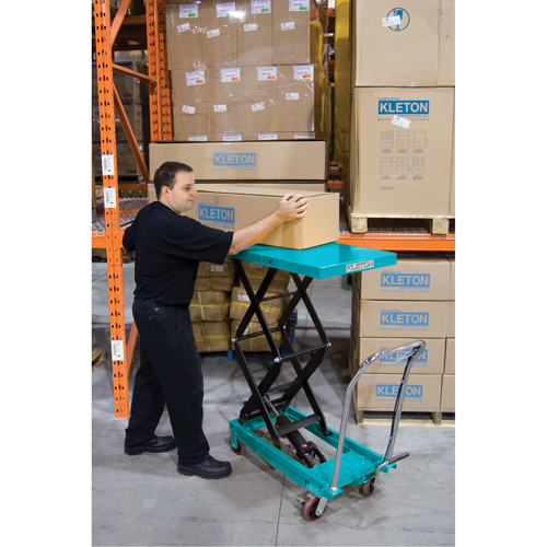 Heavy-Duty Hydraulic Scissor Lift Table, 27-1/2" L x 17-3/4" W, Steel, 330 lbs. Capacity Mukwa Safety Services