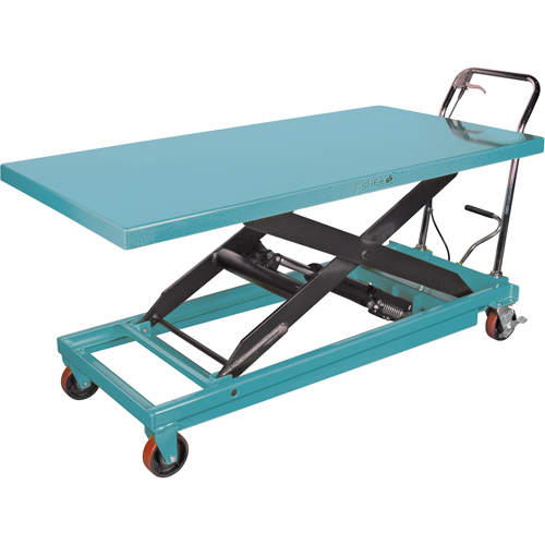 Heavy-Duty Hydraulic Scissor Lift Table, 63" L x 31-7/8" W, Steel, 1100 lbs. Capacity Mukwa Safety Services
